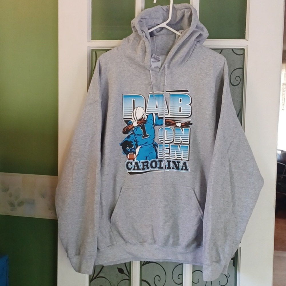 Carolina Panthers hoodie men's xlarge gray new